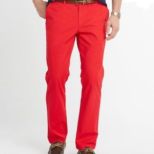 VINEYARD VINES Red Slim Fit Breaker Pant